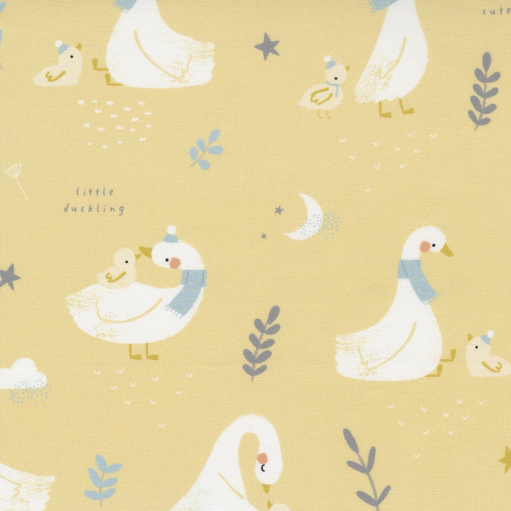 Moda Paper and Cloth Little Ducklings mustard 25100-16