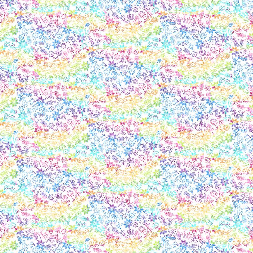 Rainbow meadow white 2-9900L white
