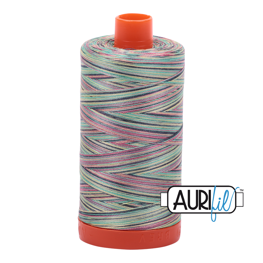 Aurifil 50 wt variegated 3817 Marrakesh