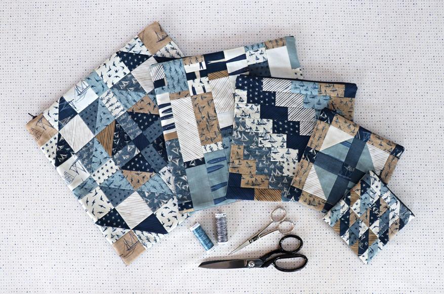 Janet Clare - The Blues Pouches Pattern P000211